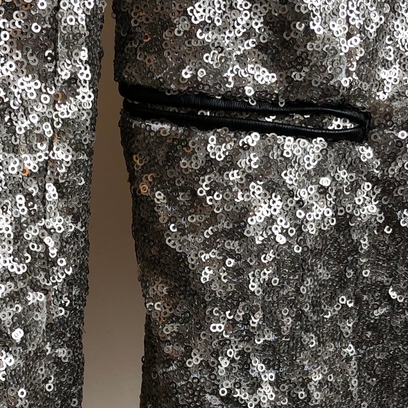 Silver sequin party jacket - Picture 3 of 9